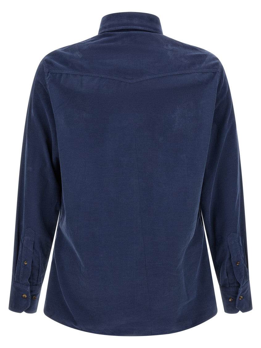 Blue Relaxed Solid Shirt 2