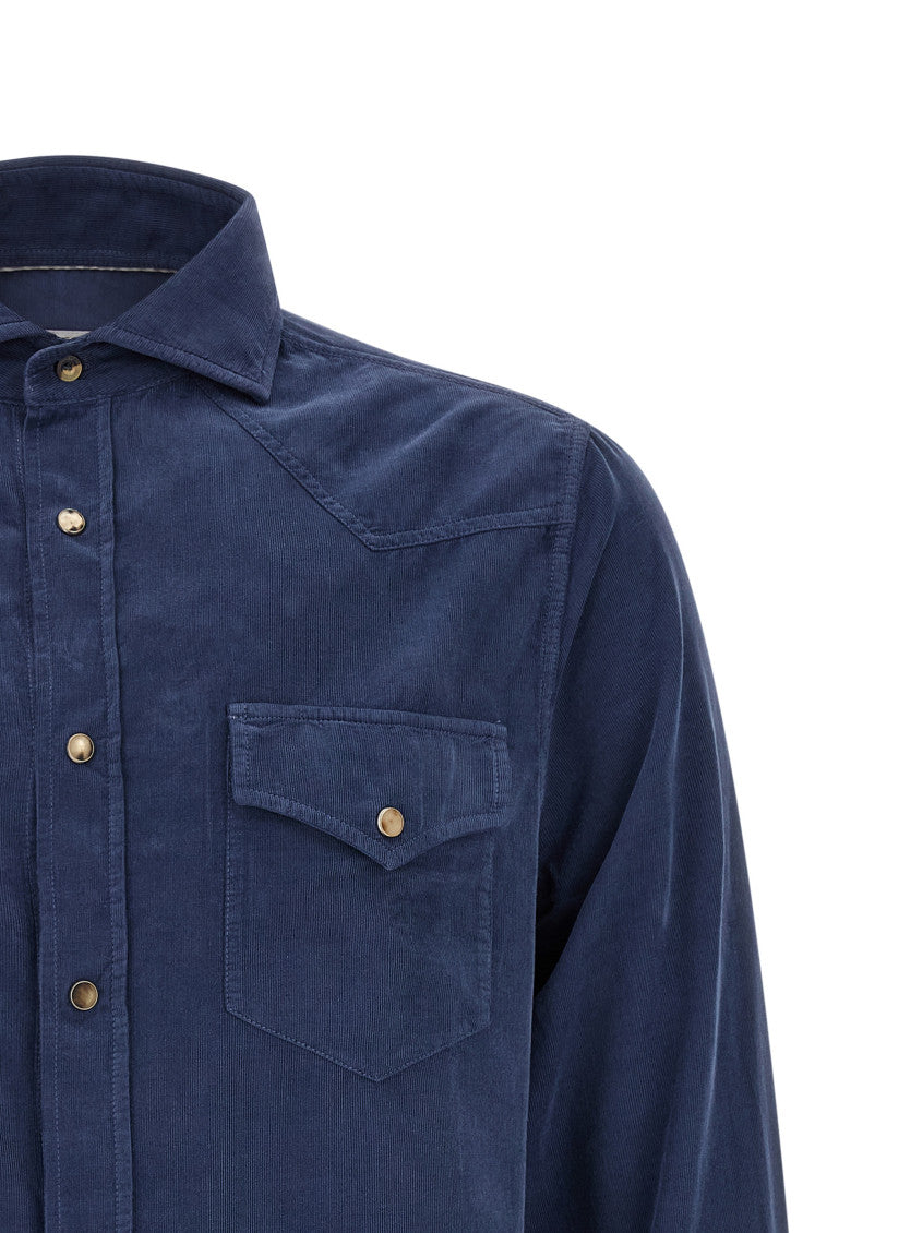 Blue Relaxed Solid Shirt 3