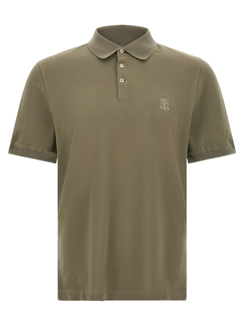 Olive Shirt Collar Polo 1