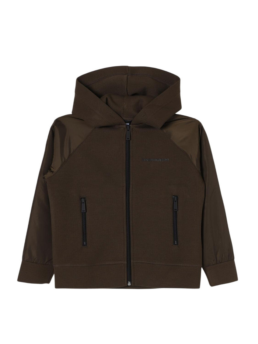Boys Brown Hood Jacket 1