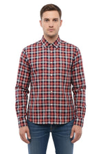 Red Regular Check Shirt 1