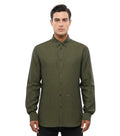 Olive Regular Solid Shirt 1