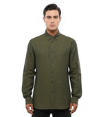 Olive Regular Solid Shirt 1