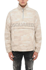 Beige Mock Collar Jacket 1