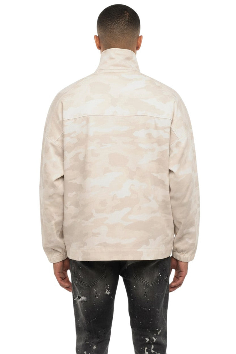 Beige Mock Collar Jacket 2