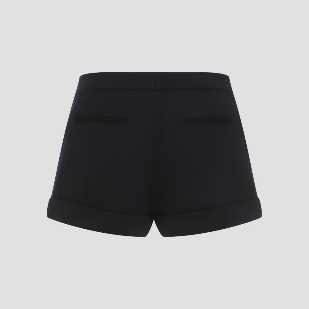 Dark Blue Wool Shorts 4