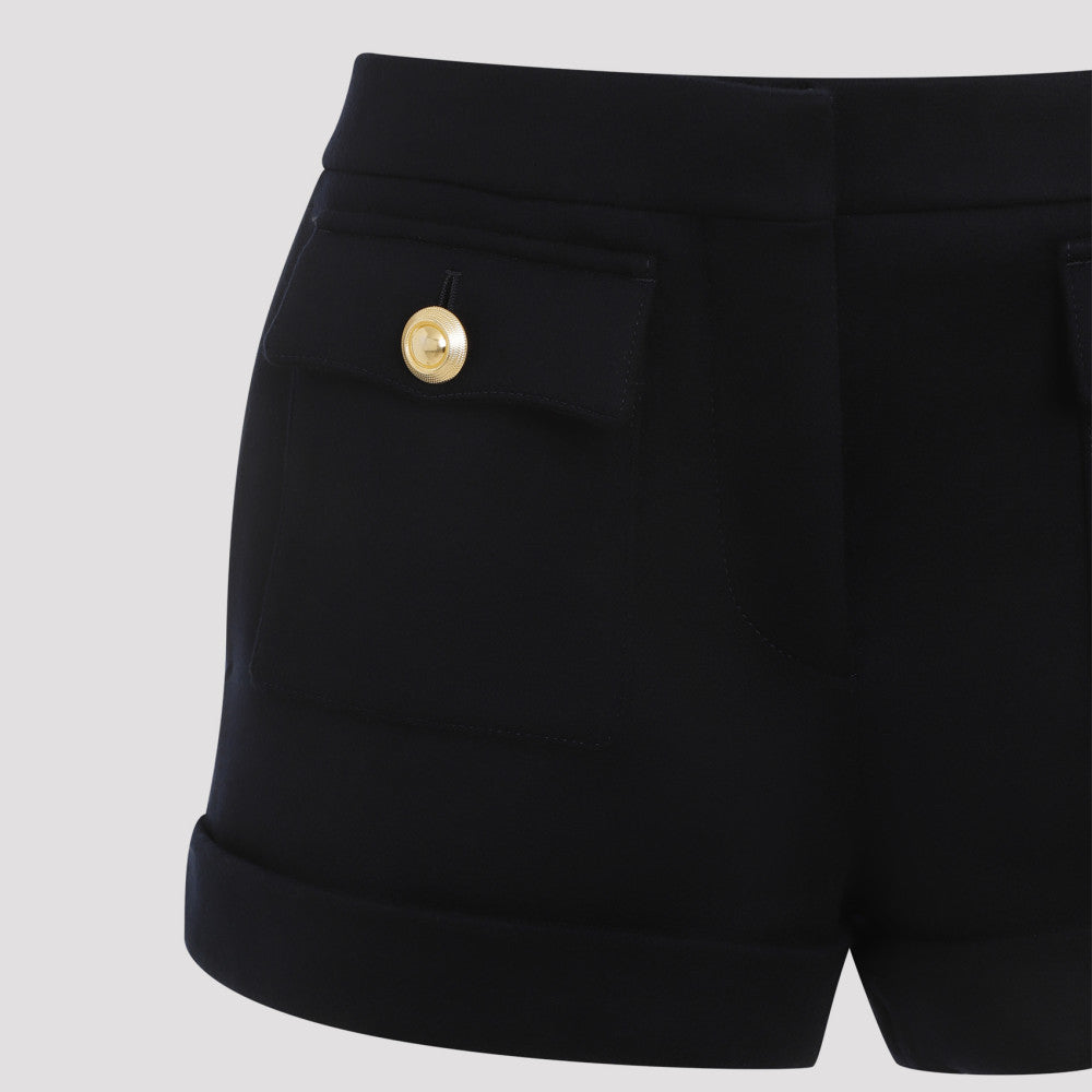 Dark Blue Wool Shorts 5