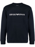 Blue Logo cotton blend sweatshirt 1