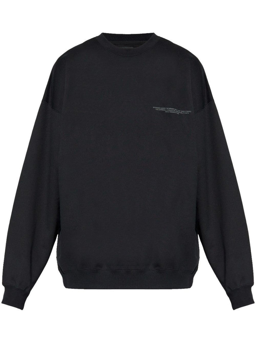 Black Logo-printed Crew Neck Sweatshirt 1