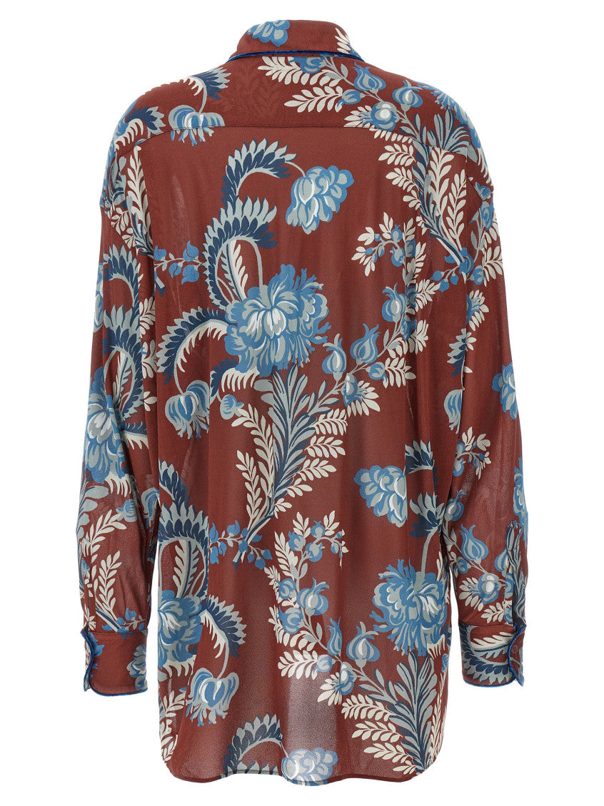 Multicolor Floral foliage shirt 2