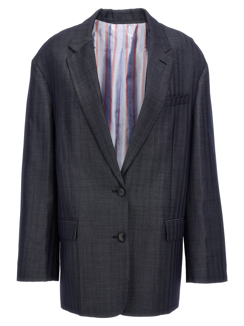 Blue 'Pegaso' single-breasted blazer 1