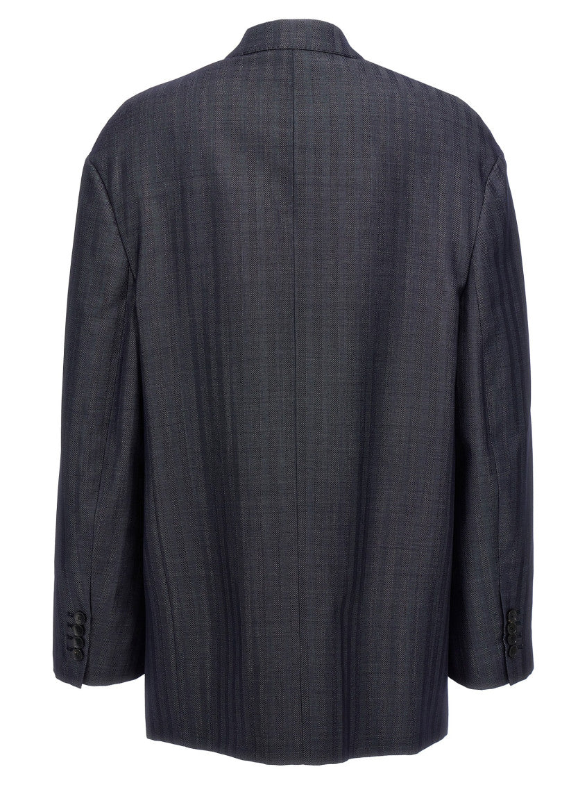 Blue 'Pegaso' single-breasted blazer 2