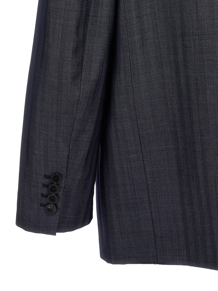 Blue 'Pegaso' single-breasted blazer 4