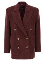 Maroon Double-breasted blazer 1