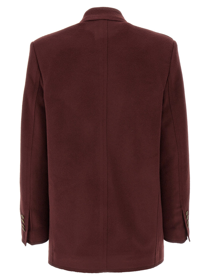 Maroon Double-breasted blazer 2
