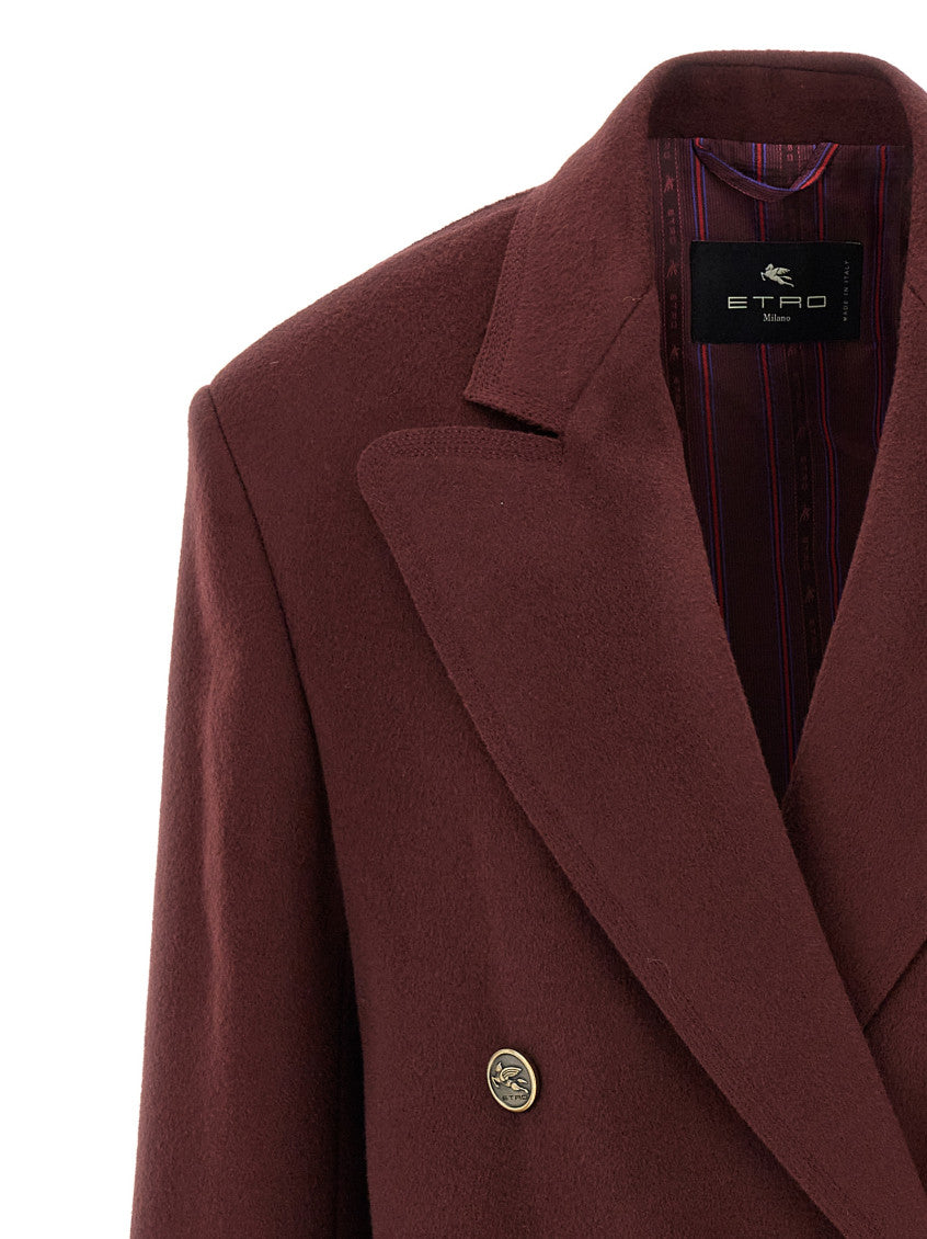 Maroon Double-breasted blazer 3