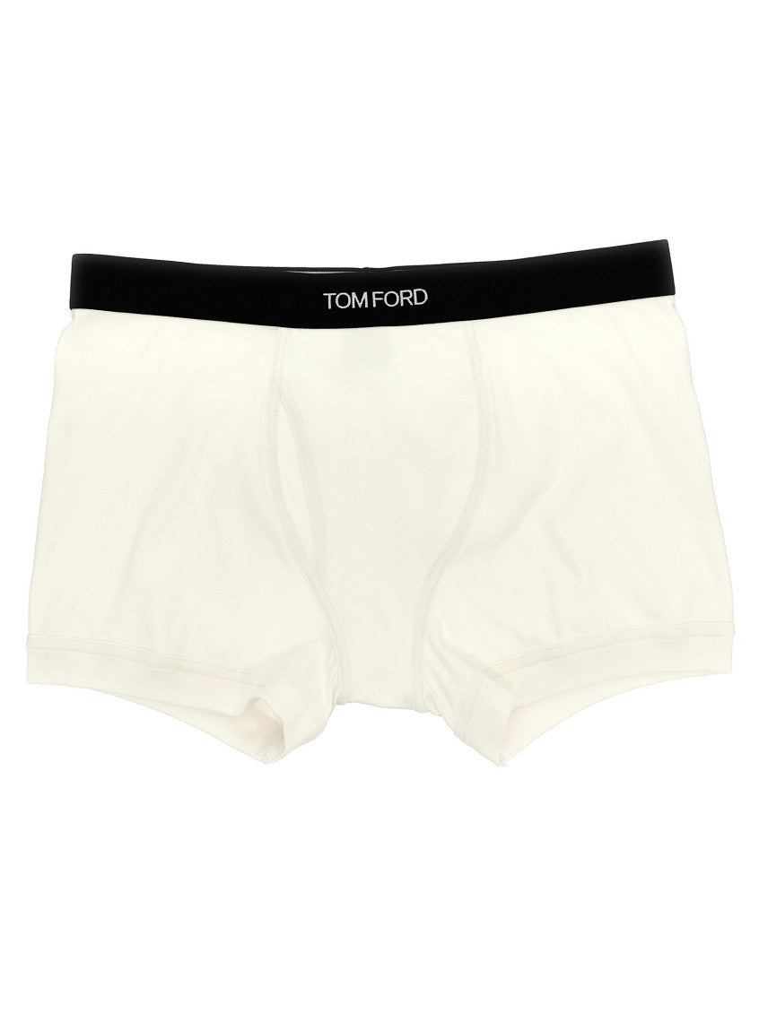 White Cotton Boxer Shorts 1