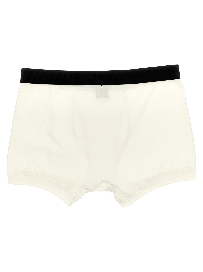 White Cotton Boxer Shorts 2