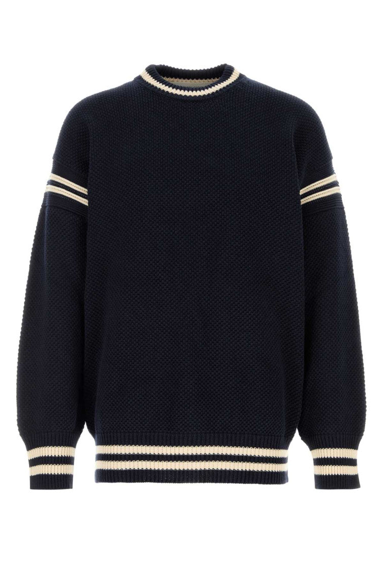 Navy Blue Stripes Sweater 1