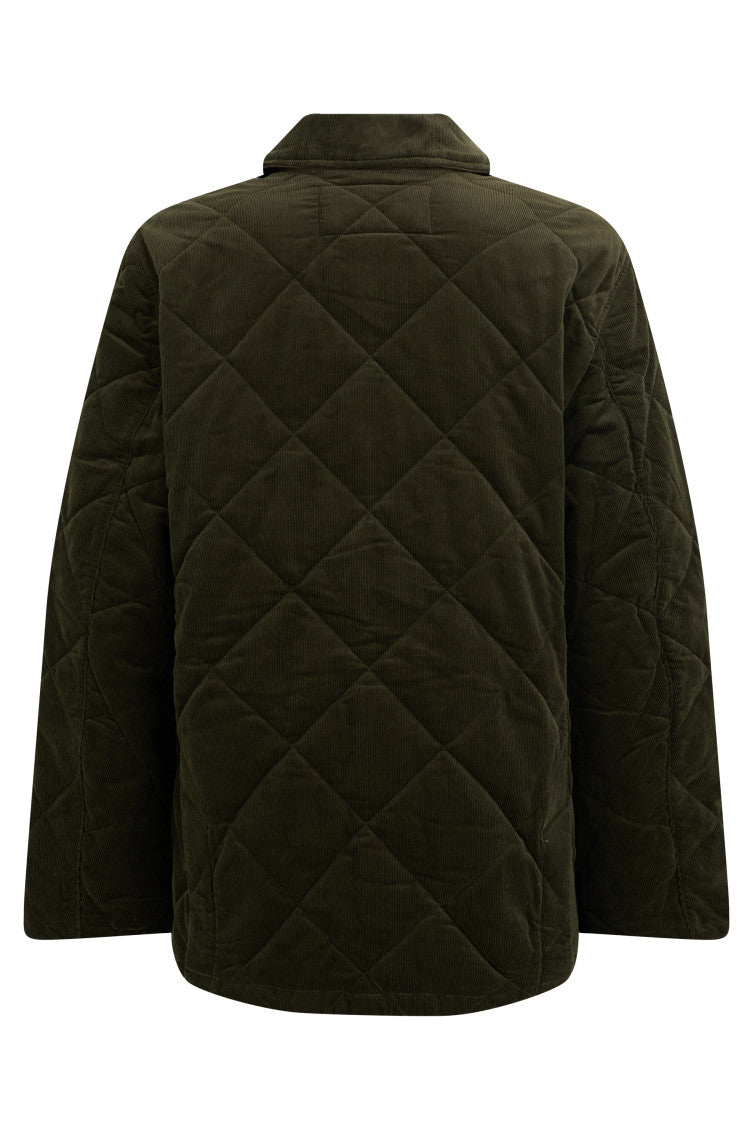 Green Quilted Relaxed Jacket 2