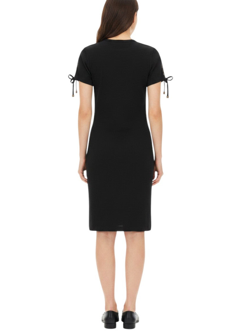 Black Crew Neck Mini Dress 4