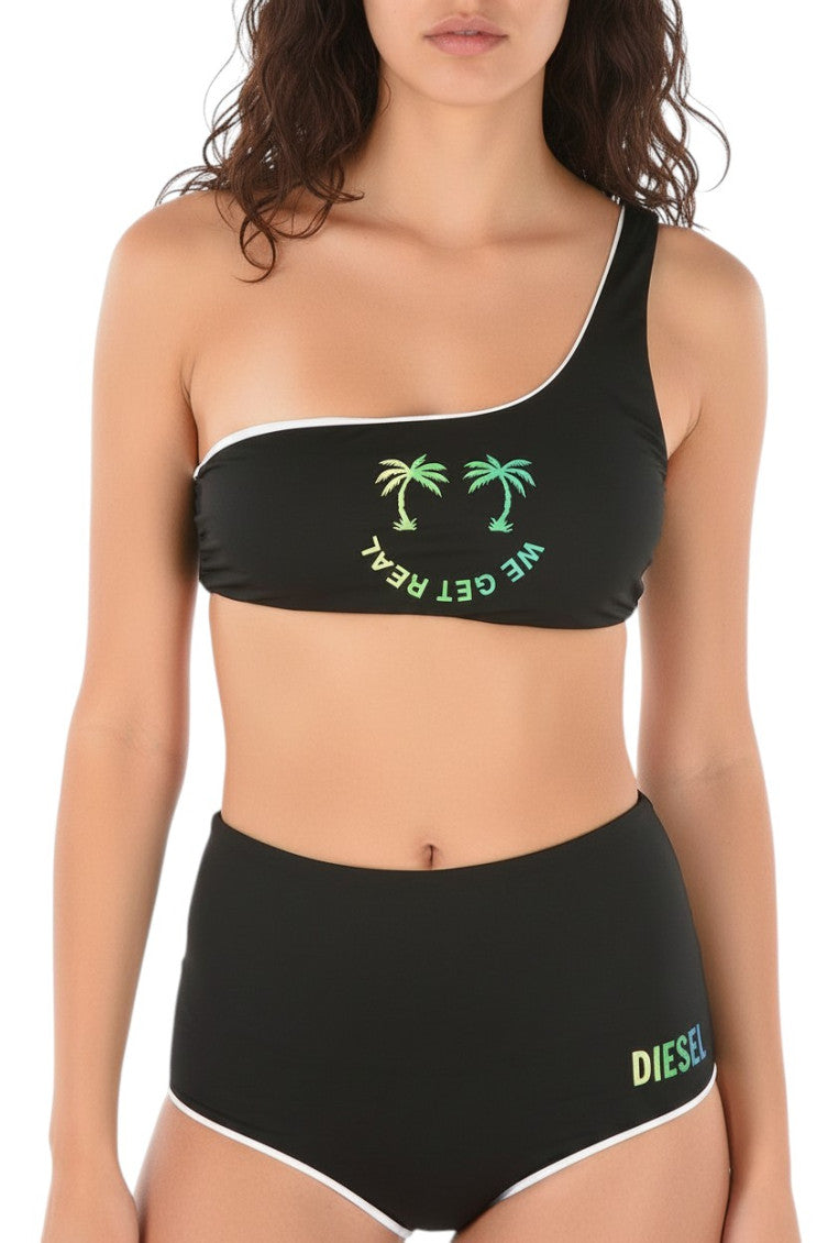Black Graphic Swimwear 1