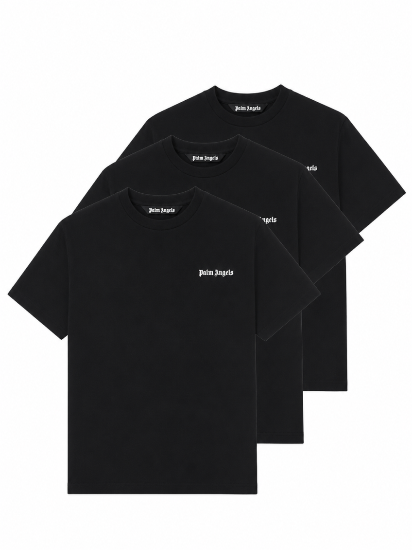 Black Pack Of 3 Crew Neck T-Shirt 1