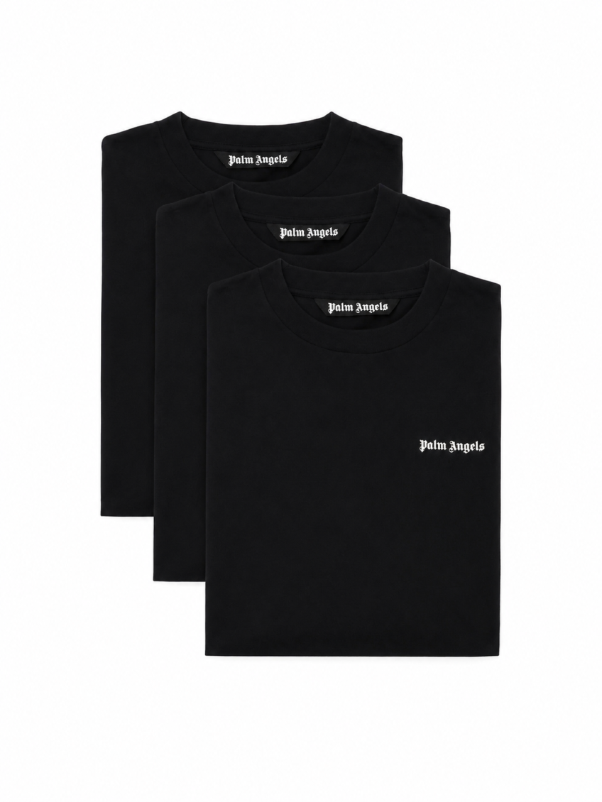 Black Pack Of 3 Crew Neck T-Shirt 2