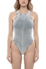 Grey Stripes Swimwear 1