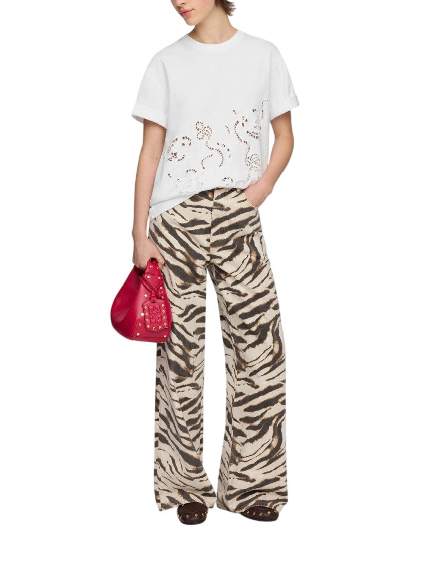 Brown Animal Print High Rise Jeans 2