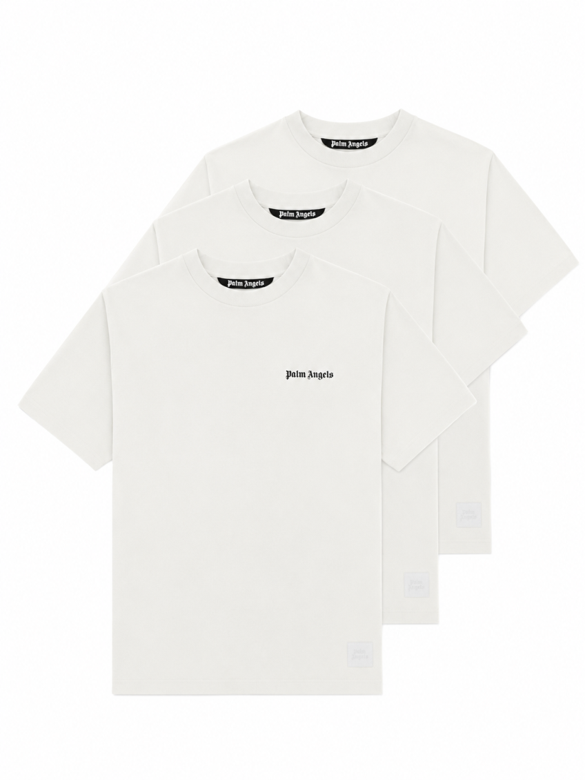 White  Pack Of 3 Logo T-Shirts 1