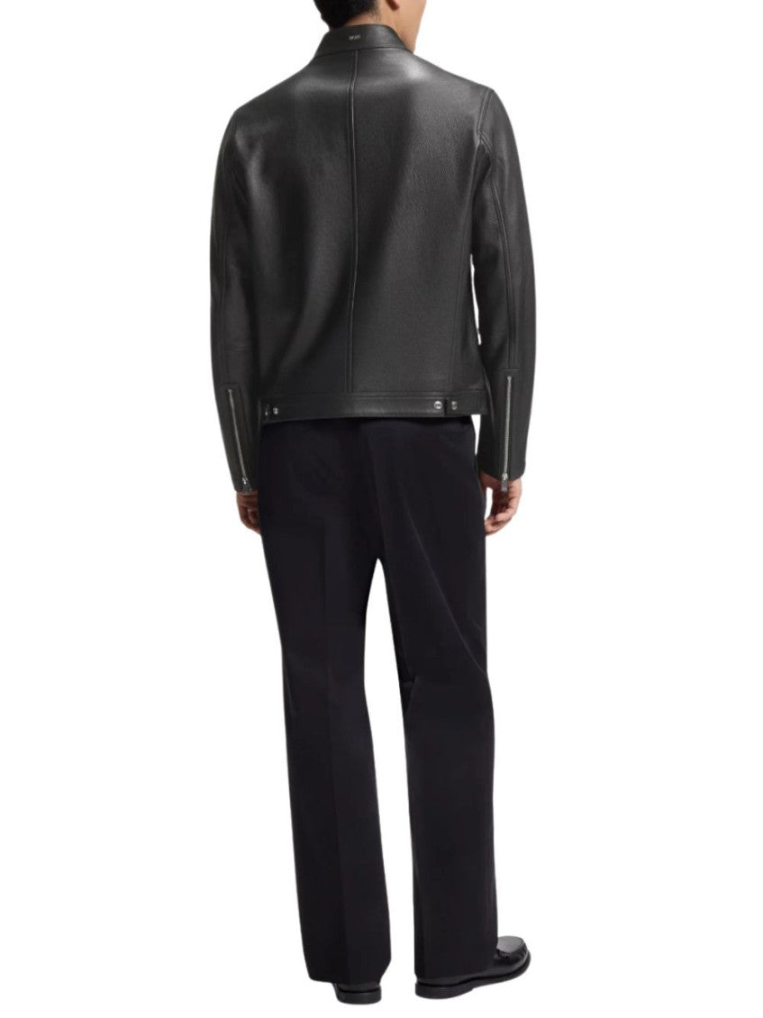Black Mandarin Collar Jacket 3