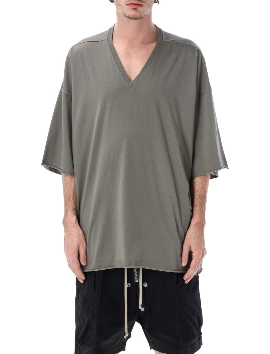 Grey Solid V Neck T-Shirt 1