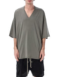 Grey Solid V Neck T-Shirt 1