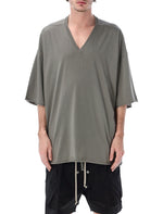 Grey Solid V Neck T-Shirt 1