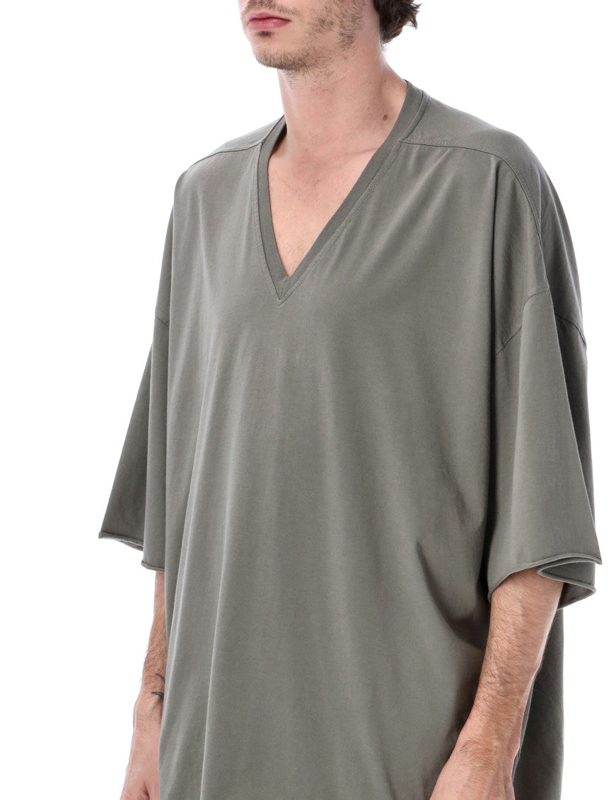 Grey Solid V Neck T-Shirt 3