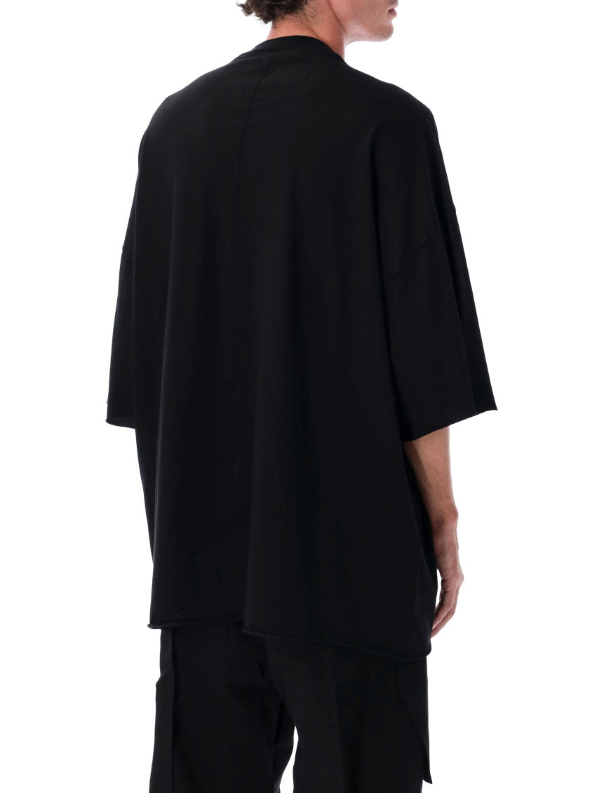 Black Solid Crew Neck T-Shirt 2