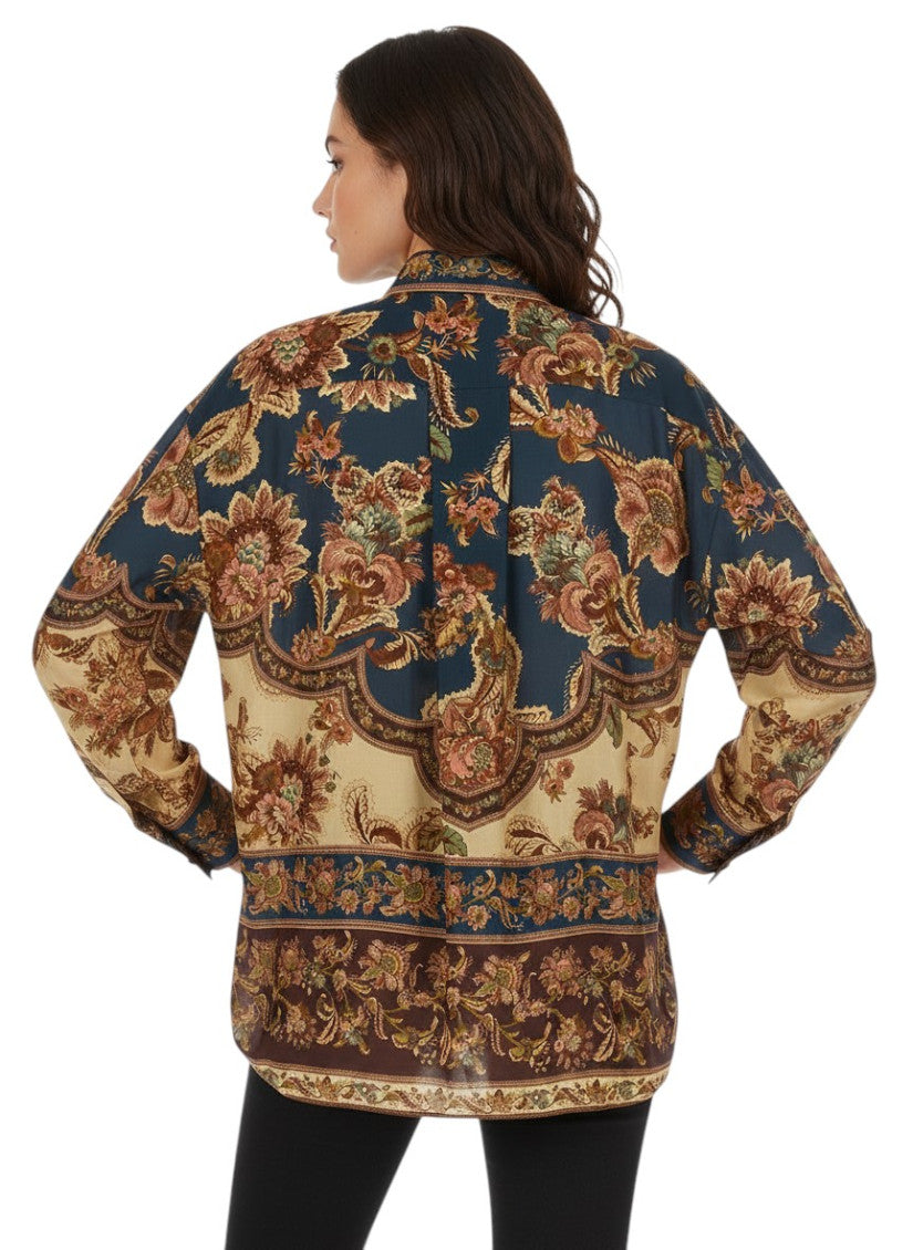 Multicolor Loose Printed Shirt 2