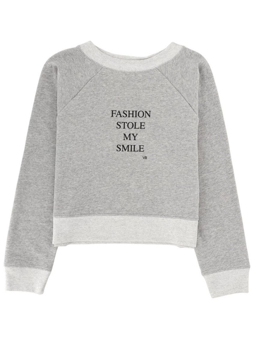 Grey Graphic Crew Neck Sweatshirt 1