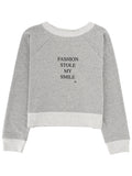 Grey Graphic Crew Neck Sweatshirt 1
