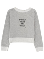 Grey Graphic Crew Neck Sweatshirt 1