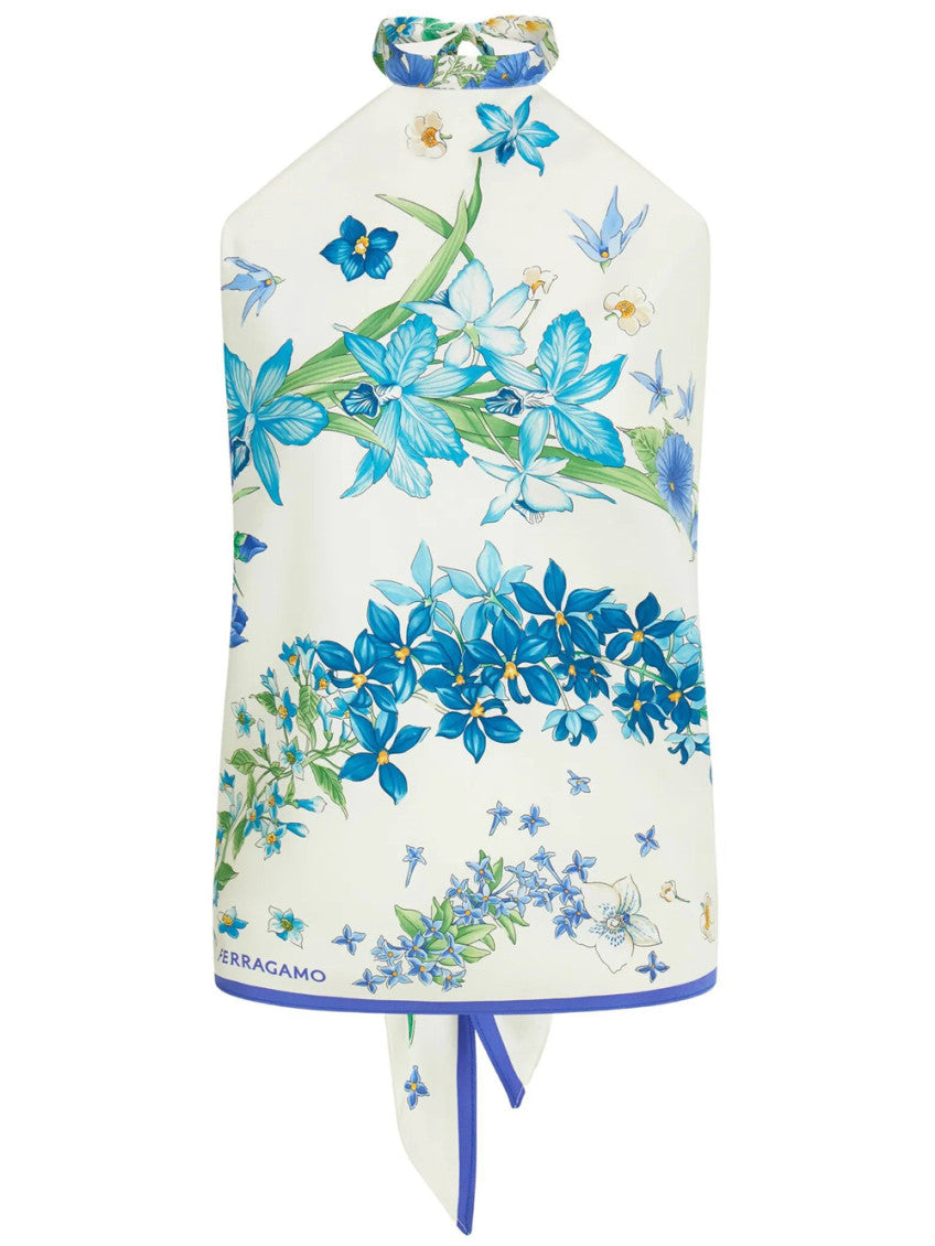 Multicolor Floral Halter Neck Top 1