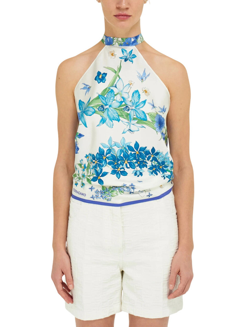 Multicolor Floral Halter Neck Top 2