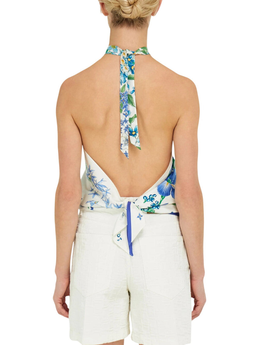 Multicolor Floral Halter Neck Top 3