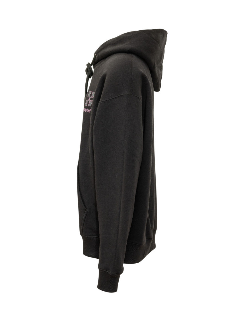 Black Logo Relaxed Hoodie 3