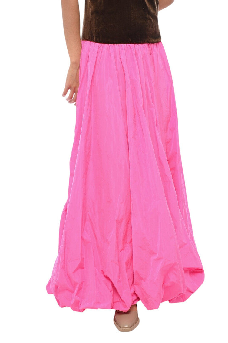 Pink Color Block Halter Neck Maxi Dress 3