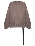 Taupe Solid Crew Neck Sweatshirt 1