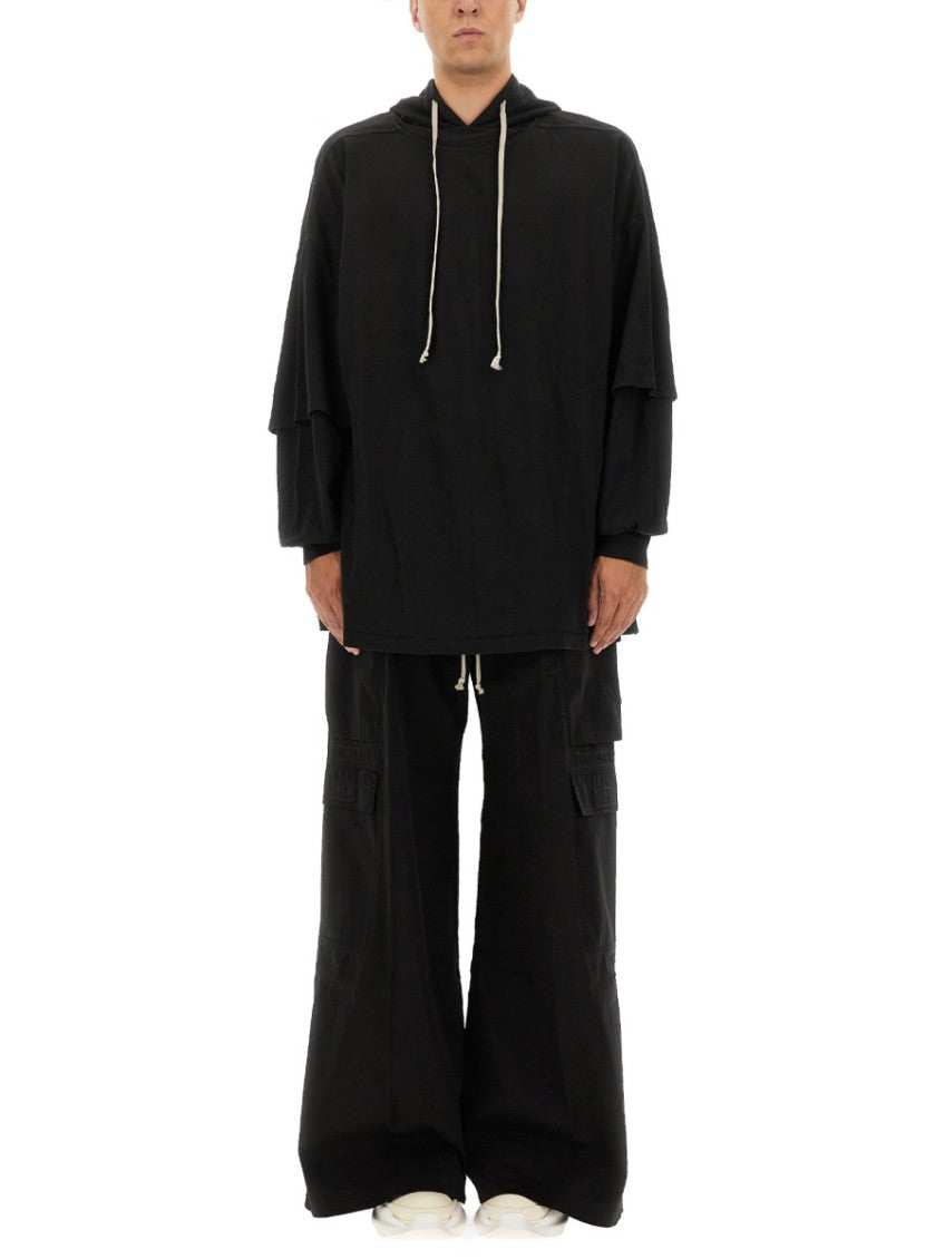 Black Oversized Solid Hoodie 1