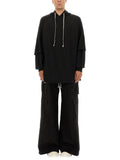 Black Oversized Solid Hoodie 1