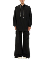 Black Oversized Solid Hoodie 1